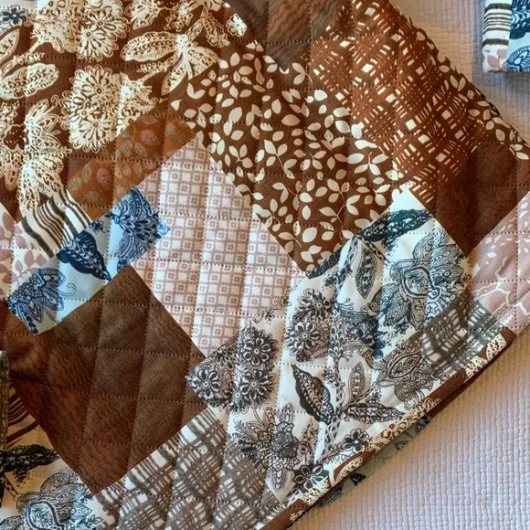 Cider Patchwork Brown Blazer Jacket - Picture 13 of 16